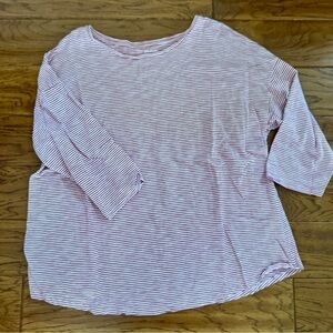 Chico’s Striped Red and White Women's Top